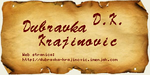 Dubravka Krajinović vizit kartica